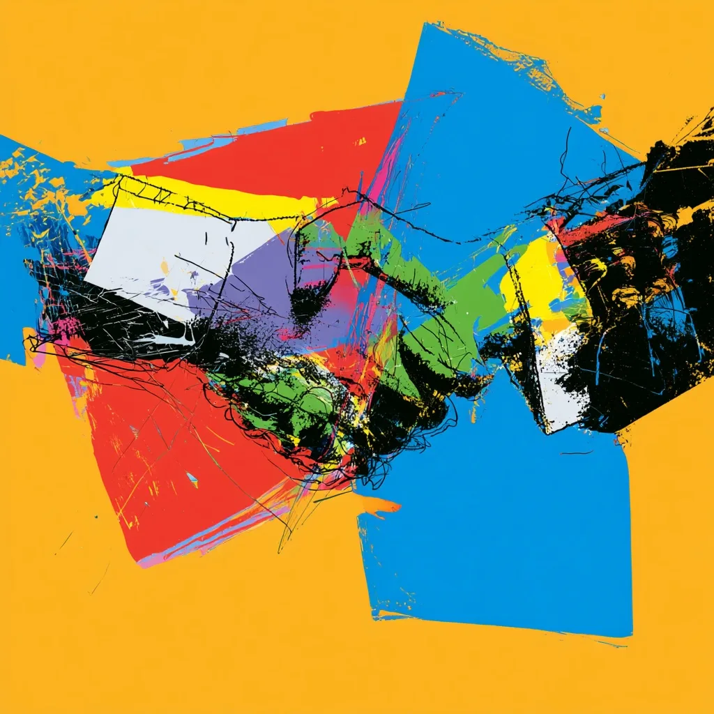 shaking hands pop art