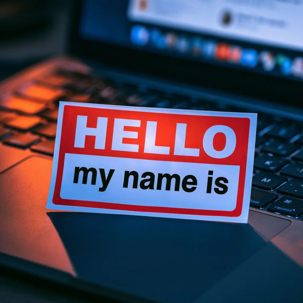 hello my name is badge