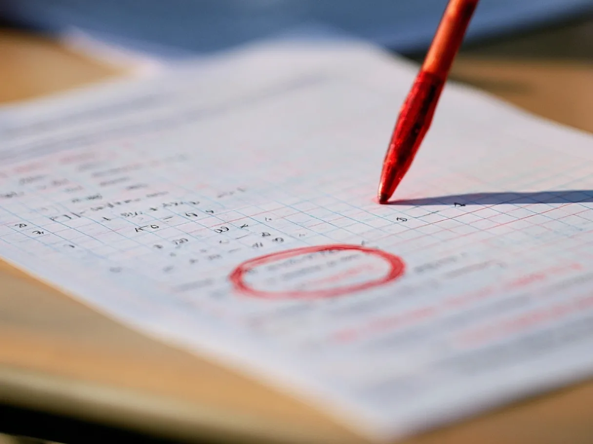 checking test paper