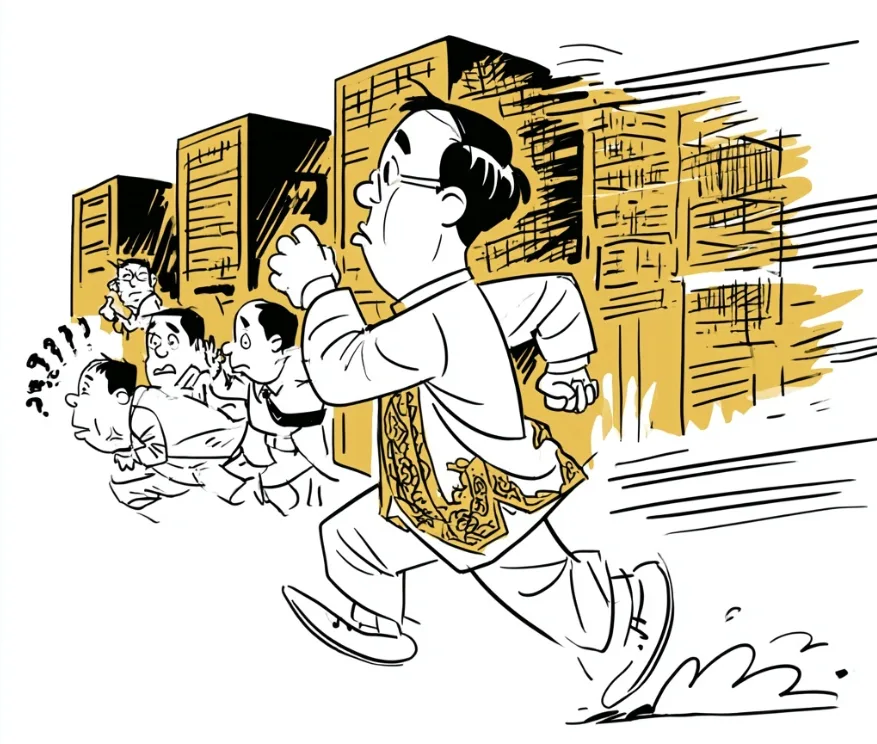 confused running towards AI data centers